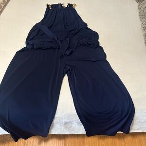 MICHAEL Michael Kors Navy Jumpsuit with Gold Accents